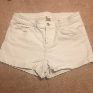 White H&M Shorts!!! 10$ (Tinted Light Blue)